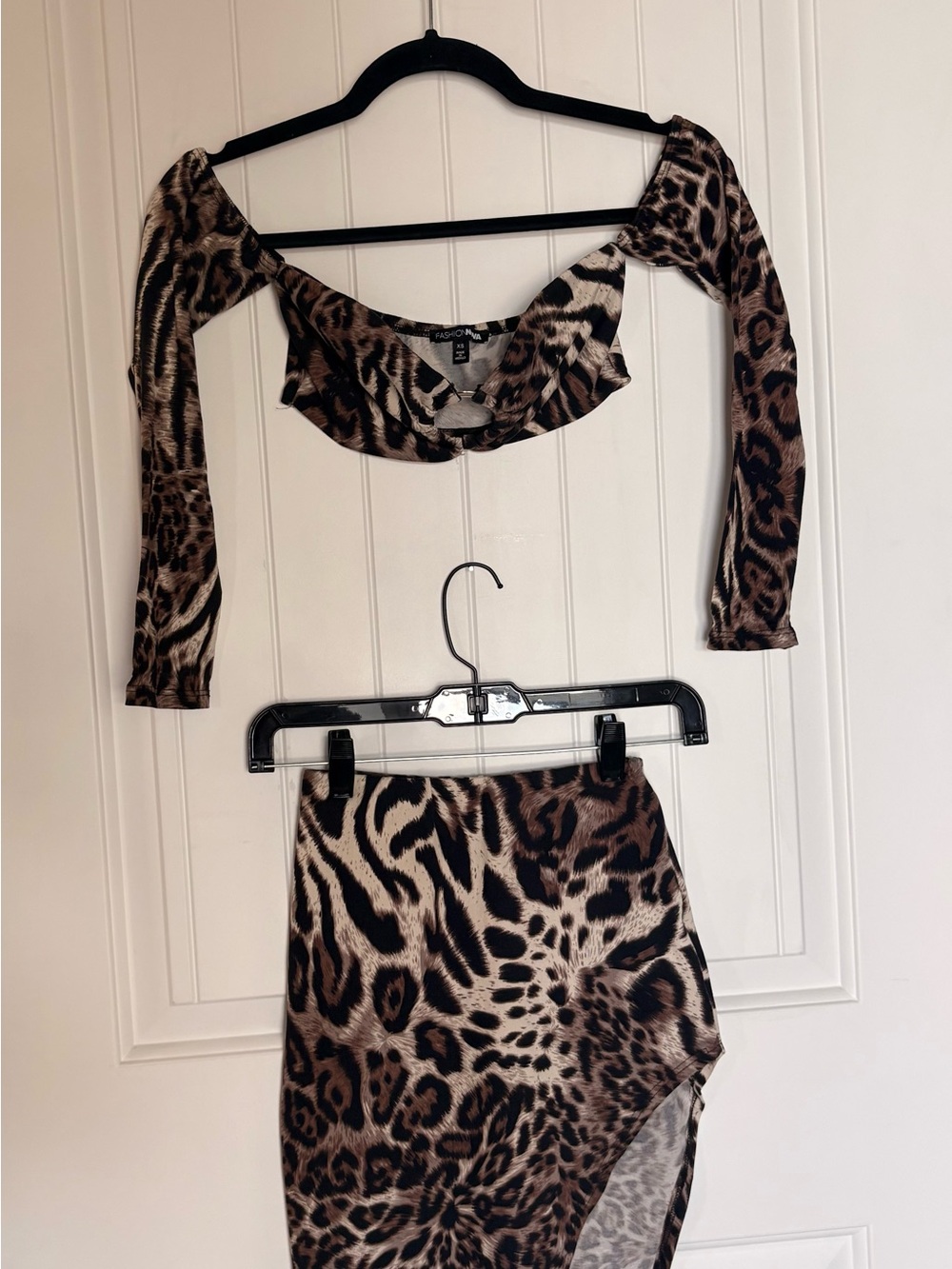 Fashion Nova Animal Print Asymmetrical Skirt - Brown Leopard